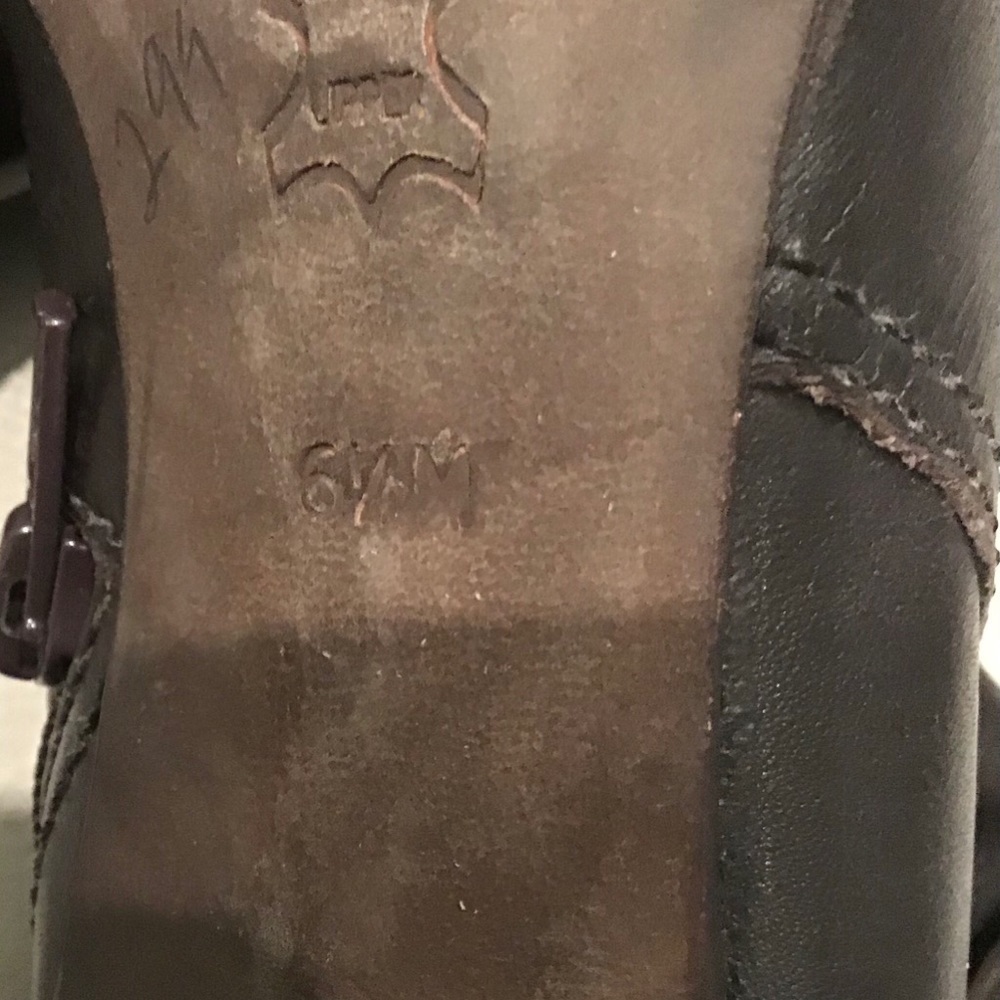 Antonio Melani Chocolate Brown Leather Ankle Boots - Picture 8 of 8